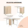 HOMCOM Klapptisch Esstisch Holz Metall Küche Wohnzimmer Produktbild-Vorschau 7