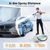 A man is using a cordless pressure washer to clean a car. Produktbild-Vorschau