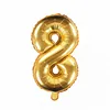 Folienballon Zahl "8" 35cm gold Metall 1 Stk. Produktbild-Vorschau 1