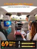 People in a car using a car charger to charge multiple devices. Produktbild-Vorschau