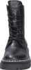 A front view of a black lace-up boot with a thick sole. Voir les images du produit