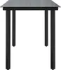 vidaXL Garten-Esstisch Schwarz 200x100x74 cm Stahl und Produktbild-Vorschau 4