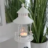 Leuchtturm WHITE OCEAN weiß aus Metall H37cm Windlicht Deko Produktbild-Vorschau 3