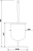 WC štětka SIMPLE LINE, kulatá, chromová Náhled obrázku produktu 3