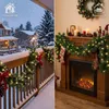 Kerstkrans met lichtketting en stekker, geschikt voor Productafbeelding-voorbeeld 4