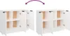 Two identical white cabinets with open doors, showing shelves inside. Anteprima dell’immagine prodotto