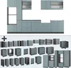 Küchenzeile Vicco R-Line Blau-Grau/Anthrazit 350 cm mit Produktbild-Vorschau 8