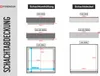 Diagrams showing dimensions for a shaft cover and shaft housing. Produktbild-Vorschau