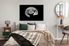 MuchoWow® Poster Hirsch - Mond - Nacht 120x90 cm - Wandbild Produktbild-Vorschau 4