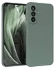 A green smartphone case is shown next to a smartphone. Produktbild-Vorschau