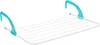 A white and teal clothes drying rack with multiple lines. Produktbild-Vorschau