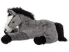A stuffed toy horse lying down on a white background. Produktbild-Vorschau