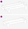 vidaXL Mangiatoia per polli nera 80 x 28 x 13,5 cm Anteprima dell’immagine prodotto 5