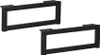 Two black metal furniture legs with a rectangular opening are shown against a white background. Podgląd zdjęcia produktu