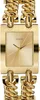 A close-up studio shot of a gold Guess women's watch with a link bracelet. Náhled obrázku produktu
