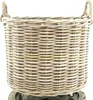 VAN DER LEEDEN Rattan Kaminholzkorb mit Rollen Ø 60 cm Produktbild-Vorschau 2