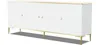 Kommode PETRA 182 cm 4D WEIß MATT mit Goldene Metallfüße Produktbild-Vorschau 1