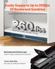 Close-up of drawer slides with text overlays highlighting features and load capacity. Produktbild-Vorschau