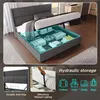 A bed with storage, showing its features and benefits. Produktbild-Vorschau