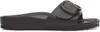 A black Birkenstock Madrid Big Buckle EVA sandal shown from the side against a white background. Produktbild-Vorschau