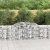 vidaXL Gabione mit Hochbogen 300x30x80/100 cm Verzinktes Produktbild-Vorschau 2