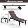 COSTWAY Sonnenliege mit Beistelltisch, Gartenliege Produktbild-Vorschau 3