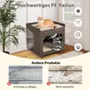 Casetta per gatti COSTWAY in rattan PE, pieghevole, letto Anteprima dell’immagine prodotto 7