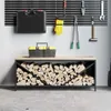 vidaXL Porta legna con piano in legno nero 100,5x35,5x40 cm Anteprima dell’immagine prodotto 3