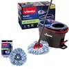 A Vileda H2PRO Spin Mop System with a bucket and mop head, along with a package of extra mop heads. Produktbild-Vorschau