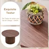 Table basse ronde de 70 cm, aspect noyer, MDF rainuré, Voir les images du produit 13