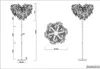 Technical drawing of a floor lamp with dimensions. Voir les images du produit