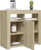 vidaXL Sideboard avec lampes LED Chêne Sonoma 80x35x75 cm Voir les images du produit 11