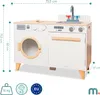 Houten wasmachine en speelkeuken 2-in-1 voor kinderen – Productafbeelding-voorbeeld 5