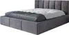 A modern upholstered bed with a headboard and mattress, shown against a white background. Produktbild-Vorschau