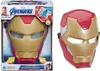 A product shot of an Iron Man mask in its packaging, alongside the mask itself. Podgląd zdjęcia produktu
