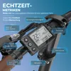 Close-up of an e-bike handlebar display and controls with feature callouts. Produktbild-Vorschau