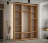A modern hallway with a large wooden wardrobe and decorative plants. Produktbild-Vorschau
