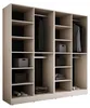 Kleiderschrank, Sandbeige, 2 x 100 x 200 x 51 cm Produktbild-Vorschau 3
