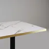 Hochtisch 70 x 70 cm – Modell Rom aus weißem Marmor mit Produktbild-Vorschau 4