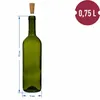 Weinflaschen x8 Glasflaschen ohne Korken Likör Wein Grün Produktbild-Vorschau 4