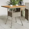 vidaXL Tavolo da giardino con piano in legno di acacia Anteprima dell’immagine prodotto 2