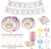 Geburtstagsparty-Set, Einhorn-Party-Set, 114-teilig, Produktbild-Vorschau 4