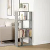 vidaXL Knihovna Betonově šedá 60x20x120,5 cm Dřevěný Náhled obrázku produktu 4