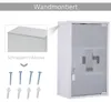 HOMCOM Medizinschrank Arzneischrank mit Schloss Edelstahl Produktbild-Vorschau 6