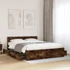 vidaXL Giroletto con testiera in rovere fumé 160x200 cm Anteprima dell’immagine prodotto 2