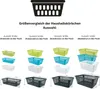 Aufbewahrungskorb Körbchen Korb Kunststoff farbig 5 Stück Produktbild-Vorschau 2