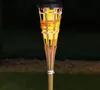 4er Set Solar LED Bambus Gartenfackel | warm-weiß Produktbild-Vorschau 2