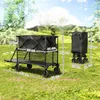 Outsunny Gartenwagen 200 kg belast zweistufige Produktbild-Vorschau 3