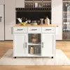 Carrello da cucina con piano di lavoro pieghevole, isola da Anteprima dell’immagine prodotto 5