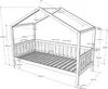 Hausbett Dallas 2 90x200 mit Bettkasten und Voile mit Produktbild-Vorschau 5